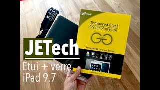 JETech smart case  glass screen protector new iPad 2017 [upl. by Llenrod]