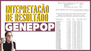 Como interpretar os resultados gerados no programa Genepop [upl. by Aretha297]