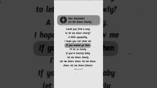 Alec Benjamin  Let Me Down Slowly Lyrics [upl. by Burne]