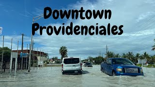 Driving in torrential rain on Leeward Highway Providenciales Turks and Caicos Islands [upl. by Rebeh]