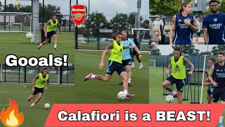 Ricardo Calafiori SHOCKS Teammates with High Energy🔥Calafiori Scores AGAINPlayers Welcome Calafiori [upl. by Frankhouse]