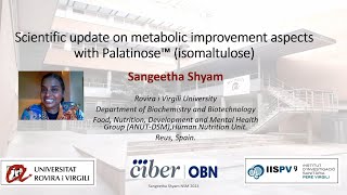 Scientific update on metabolic improvement aspects with Palatinose™ isomaltulose by Dr Sangeetha [upl. by Gambrill]