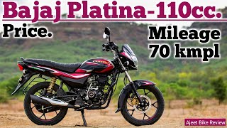 Bajaj Platina 110 Abs New Model 2024 Review  Price  Mileage  Feature  platina 110 abs 2024🤑 [upl. by Leahplar]