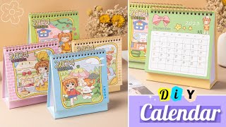 How to make cute calendar at home  DIY cute calendar 2024 [upl. by Annoled130]