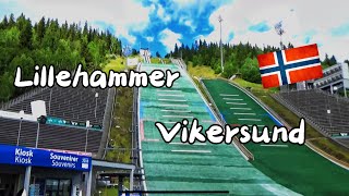 Lillehammer Vikersund  Norwegia walking tour Norway [upl. by Aihsetel839]