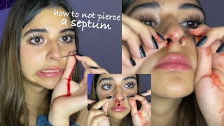 REPIERCING MY SEPTUM‼️ gone wrong [upl. by Haidebez810]