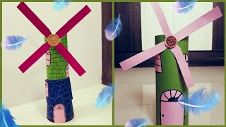 How to make windmill using paper cup  simple working model [upl. by Accem]