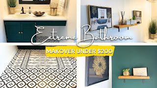 DIY EXTREME BATHROOM MAKEOVER  UNDER 200 start to finish  Ep 8 [upl. by Kcirdled]