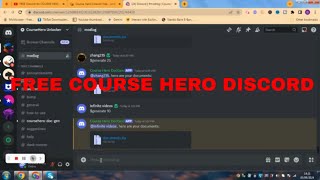 FREE UNLIMITED Discord for COURSE HERO unlocks  Unblur answers [upl. by Akemahs659]