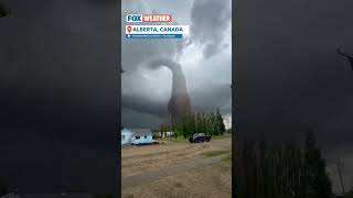 Large Tornado Towers Over Alberta Canada [upl. by Yendic]