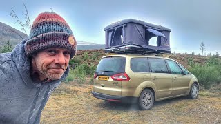 Winter Roof Tent Camping in the Wilds of Scotland Cold but Cosy [upl. by Finlay]