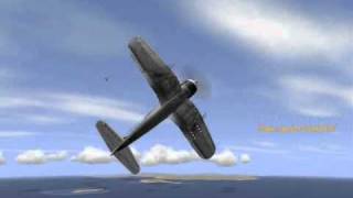 F4U1C vs A6M5 1v1 Dogfight Pacific Fighters [upl. by Aleacem]