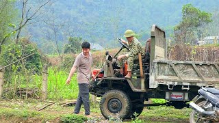 KONG alone Mining sand Transport Repair the seriously degraded road  Family diary [upl. by Moyer]