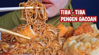 ASMR MIE GACOAN  UDANG KEJU  EATING SOUNDS  ASMR INDONESIA [upl. by Audi]