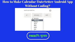 How to use Datepicker in MIT App Inventor l How to Make Datesetter Android App without Coding Hindi [upl. by Fillender]