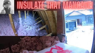 GARAGE INSULATION for WINTER DIY  How to insulate ceiling [upl. by Sutherlan]