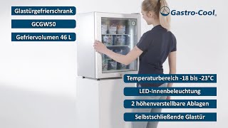 Mini Eisschrank  Gefrierschrank  klein  kalt  silber  GCGW50  542400 [upl. by Isla44]