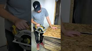 CUTTING IT IS SUPER EASY Dricore subfloor shorts [upl. by Osborne939]