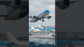 BOEING 78710 DREAMLINER KLM AMSTERDAM TO NEW YORK SCHIPHOL AIRPORT  TAKEOFF  PHBKA [upl. by Huntley]