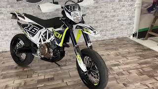 Husqvarna 701 supermoto walk round and start up LOUD [upl. by Isabelle]