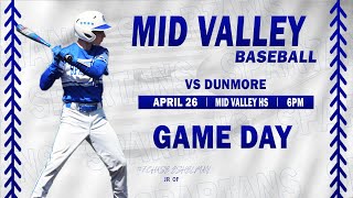 Baseball  Mid Valley vs Dunmore [upl. by Seel]