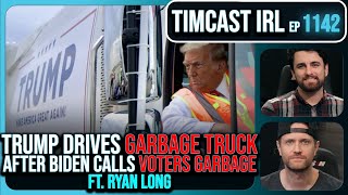 Trump DRIVES GARBAGE Truck ROASTING Biden For Calling Voters GARBAGE wRyan Long  Timcast IRL [upl. by Edmund543]