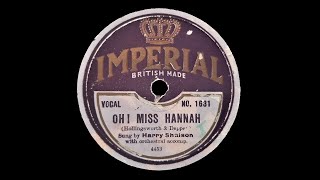 Oh Miss Hannah Deppen Hollingsworth  Sung by Harry Shalson With Orchestra [upl. by Lindholm596]