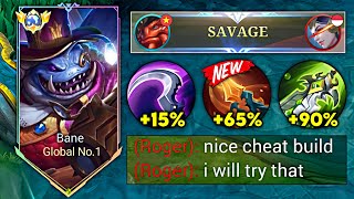 BANE NEW PERFECT FULL DAMAGE BUILD FOR AUTO SAVAGE IN SOLO RANK 100 BROKEN  MLBB [upl. by Elata]