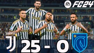 FC24  Ronaldo Messi Mbappé amp Neymar Jr All Stars Together  Juventus Vs Napoli  PC Gameplay 4K [upl. by Mohammed]