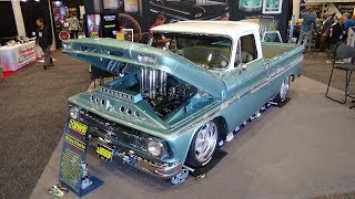 1964 C10 Pickup with a 500 HP Hilborn Fuel Injected 383 ci at SEMA 2018 [upl. by Aseret]