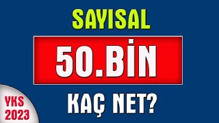 2023 yks sayısal 50 bin kaç net I sayısal 50 bin sıralama [upl. by Huggins]