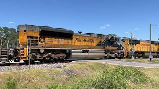 Union Pacific Manifest with UP 1989 Rio Grande Heritage  5 Units  Rear DPU  Todd Mission 81123 [upl. by Dettmer]