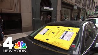 NYPD debuts barnacle boot for parking offenders  NBC New York [upl. by Eitteb]