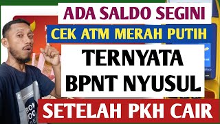 Cek ATM merah putih pencairan PKH dan BPNT ternyata BPNT nyusul cairnya setelah PKH [upl. by Yalc]