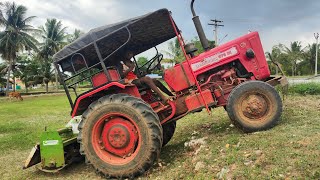 Mahindra 575 di 45 hp tractor goes to gomathi 36 blade Rotavator performance in soil framland [upl. by Diskson]