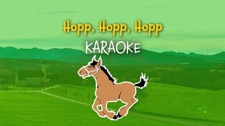 Hopp Hopp Hopp Pferdchen lauf Galopp Karaoke with lyrics for kids in German [upl. by Einahpats]