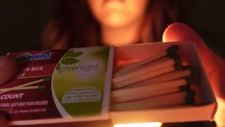 ASMR Match Box Play Fire Sounds Incense Tapping No Talking [upl. by Dorothee84]