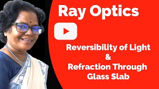 Ray Optics Principle of Reversibility of Light amp Refraction Through Glass Slab [upl. by Hanala]