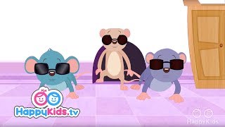 Three Blind Mice  Nursery Rhymes For Kids And Children  Baby Songs  HappyKids [upl. by Eimirej]