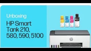 How to unbox amp set up  HP Smart Tank 210 580 590 5100 printers [upl. by Chapnick301]