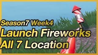 Fortnite  Season 7 Week 4 quotLaunch Fireworksquot Location [upl. by Nanek386]