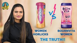 Womens Horlicks VS Bournvita Women Review Woman Health Drink Supplements ke Fayde or Side effects [upl. by Nhguavoj]