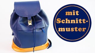 Rucksack nähen mit Innenfutter 🎒 Schnittmuster Rucksack Gstaad [upl. by Nnael]