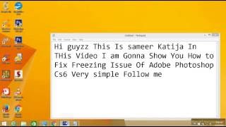 Fix Adobe Photoshop Cs6 freezing Issue [upl. by Hiamerej811]