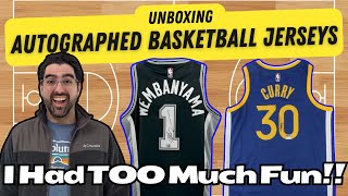 I had TOO MUCH FUN Unboxing 6 Autographed Basketball Jersey Mystery Boxes 2023 Gold Rush [upl. by Anaehr]