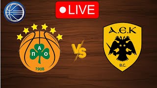 🔴 Live Panathinaikos vs AEK Athens  Live Play By Play Scoreboard [upl. by Mhoj]