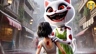 Brave Little Cat Saves Zombie Mother Cat🧟cat ai catlover catvideos cutecat aicat viralvideo [upl. by Rhyner]