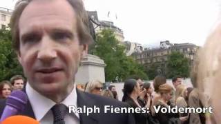 Deathly Hallows 2 World Premiere  Ralph Fiennes Voldemort [upl. by Aerdnael]