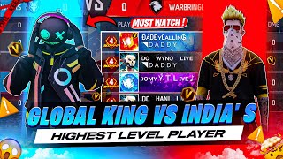 Global King Vs India Highest Level Player  daddycallingff Vs Nalla Yash  Very Dangerous Game [upl. by Edie]