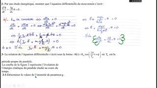 National 2017 normale option SM Partie mécaniquependule pesant [upl. by Avek]